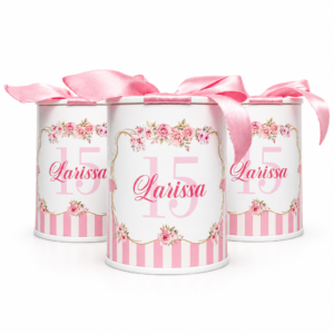 Mini Tubolata 6x7 Personalizada 15 anos Rosa Floral