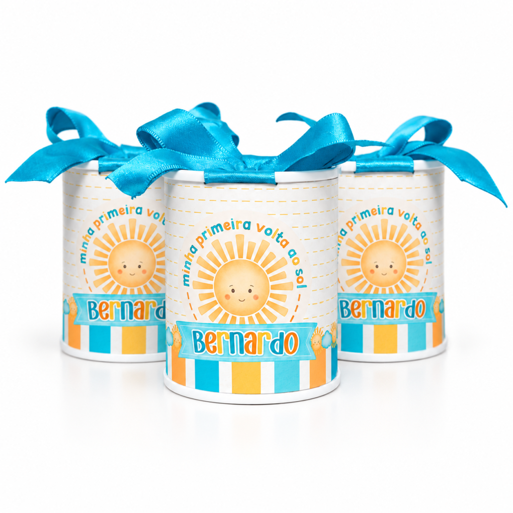 Mini Tubolata 6x7 Personalizada Primeira Volta ao Sol Menino