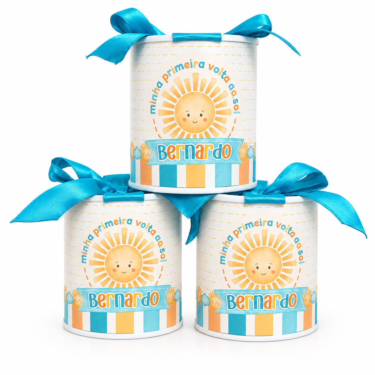 Mini Tubolata 6x7 Personalizada Primeira Volta ao Sol Menino - Imagem 3