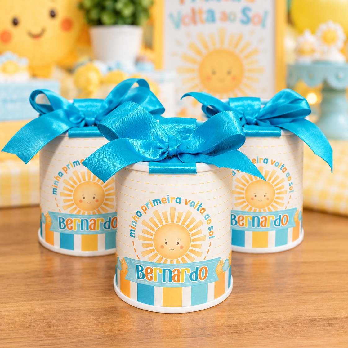 Mini Tubolata 6x7 Personalizada Primeira Volta ao Sol Menino - Imagem 2