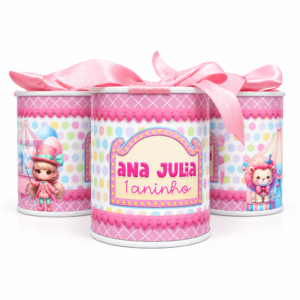 Mini Tubolata 6x7 Personalizada Circo Rosa