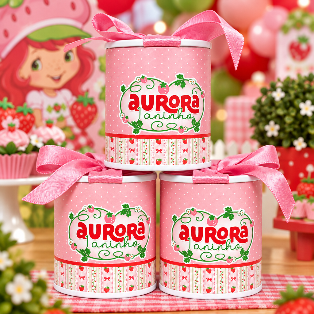 Mini Tubolata 6x7 Personalizada Moranguinho - Imagem 3
